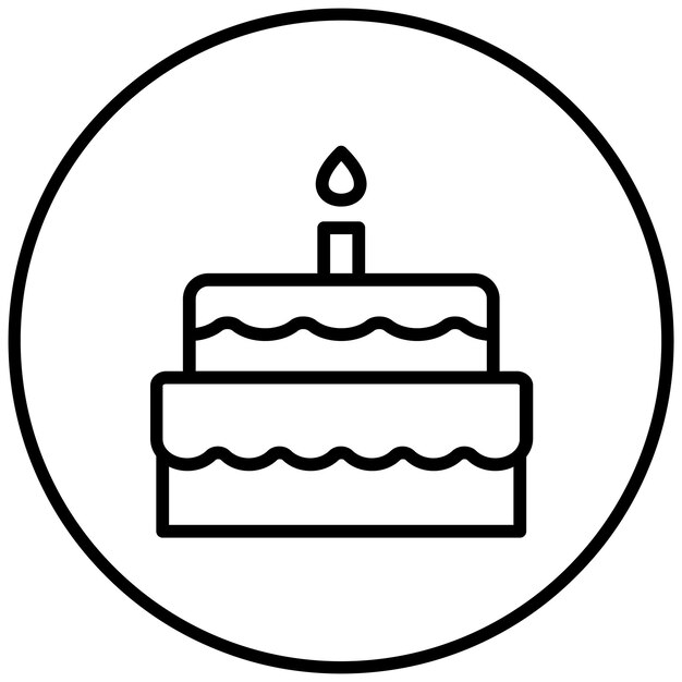 Ilustración del icono vectorial del pastel del conjunto de iconos de Coffee Shop