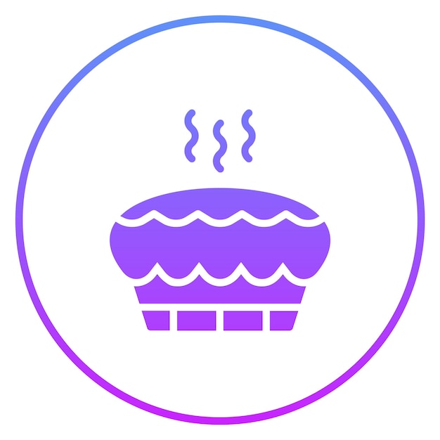 Ilustración del icono vectorial del pastel del conjunto de iconos de dulces y caramelos