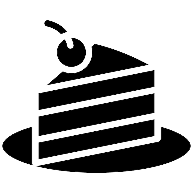 Ilustración del icono vectorial del pastel del conjunto de iconos de Fiestas y Celebraciones