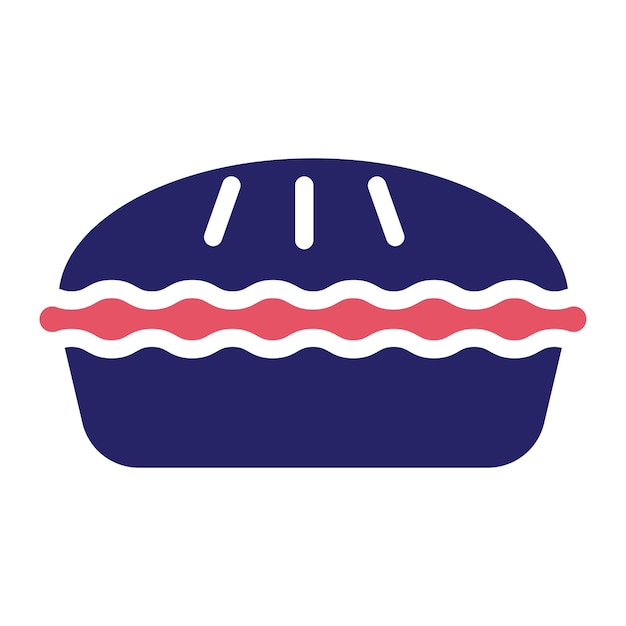 Ilustración del icono vectorial del pastel del conjunto de iconos de la mañana y el desayuno