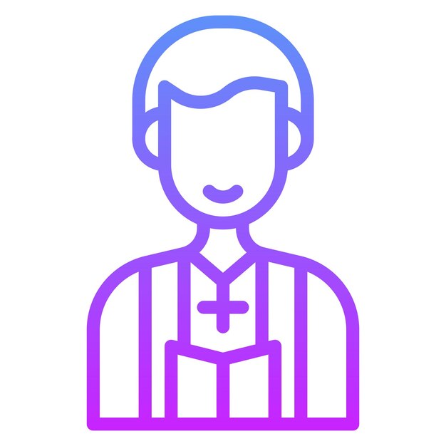 Vector ilustración del icono vectorial del pastor del conjunto de iconos de bodas