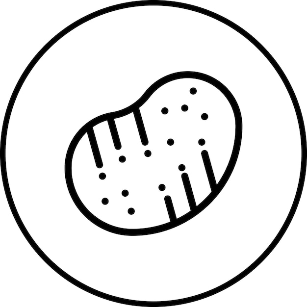 Ilustración del icono vectorial de patatas del conjunto de iconos de frutas y verduras