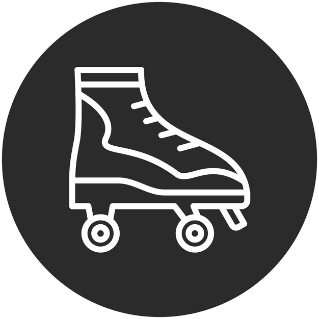 Vector ilustración del icono vectorial de patinaje sobre ruedas del icono de las olimpiadas