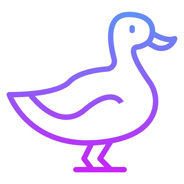 Vector ilustración del icono vectorial del pato del conjunto de iconos de la aldea