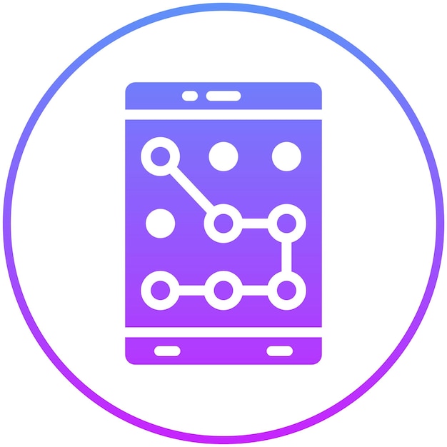 Ilustración del icono vectorial del patrón de bloqueo del icono de la red y el intercambio de datos