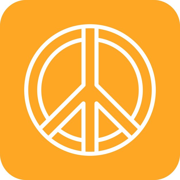 Ilustración del icono vectorial de la paz del conjunto de iconos de la diplomacia