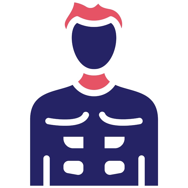 Ilustración del icono vectorial del pecho del conjunto de iconos de medicina