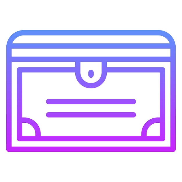 Ilustración del icono vectorial del pecho del conjunto de iconos de Pirata