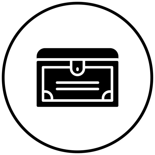 Ilustración del icono vectorial del pecho del conjunto de iconos de Pirata