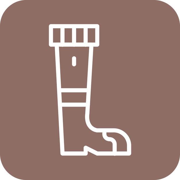 Ilustración del icono vectorial de Pegleg del conjunto de iconos de Pirate