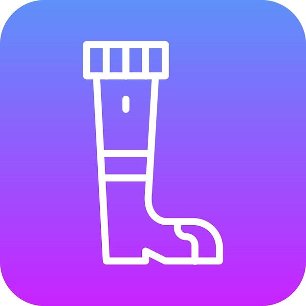 Ilustración del icono vectorial de Pegleg del conjunto de iconos de Pirate