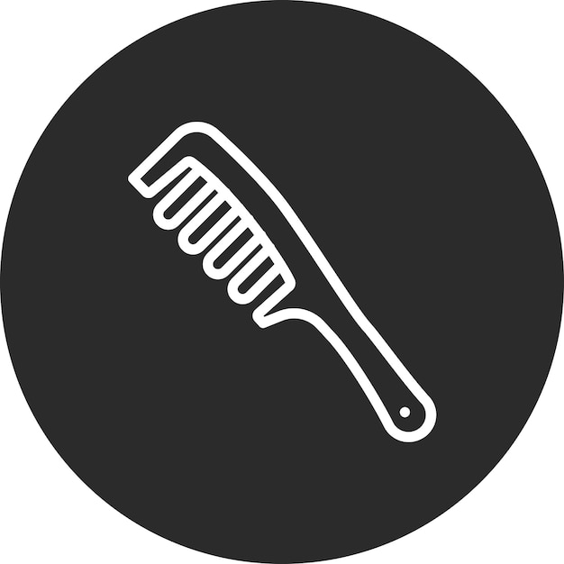 Ilustración del icono vectorial del peine del conjunto de iconos del salón de peinados