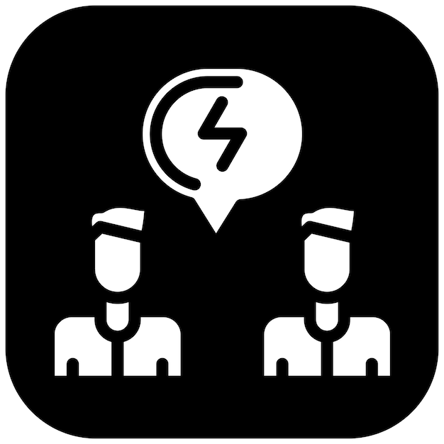 Ilustración del icono vectorial de la pelea del conjunto de iconos de la amistad