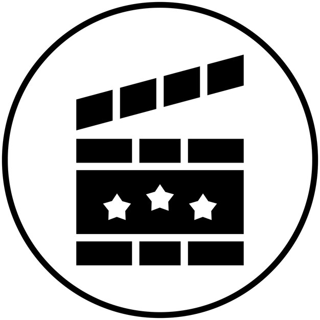 Ilustración del icono vectorial de películas independientes del conjunto de iconos de cine