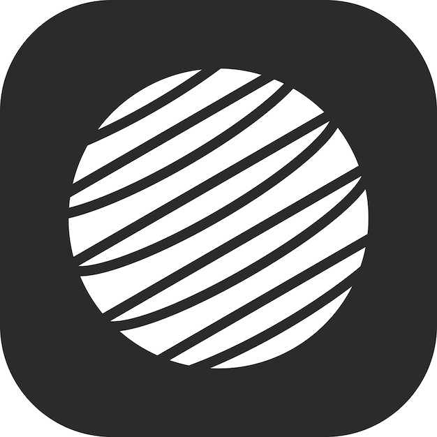 Ilustración del icono vectorial de la pelota de equilibrio del conjunto de iconos del gimnasio