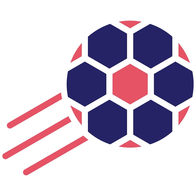 Ilustración del icono vectorial de la pelota de fútbol del conjunto de iconos de Outdoor Fun