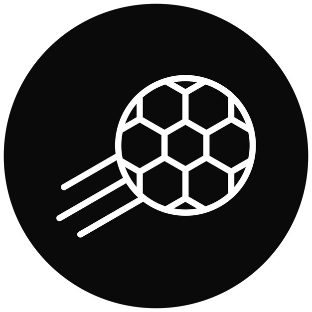 Ilustración del icono vectorial de la pelota de fútbol del conjunto de iconos de Outdoor Fun