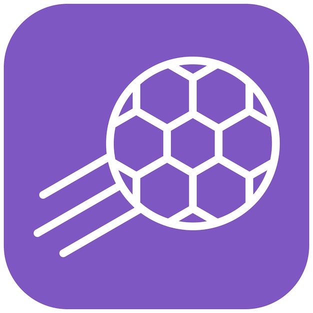 Ilustración del icono vectorial de la pelota de fútbol del conjunto de iconos de Outdoor Fun
