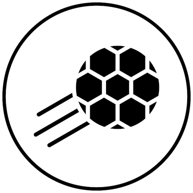Ilustración del icono vectorial de la pelota de fútbol del conjunto de iconos de Outdoor Fun