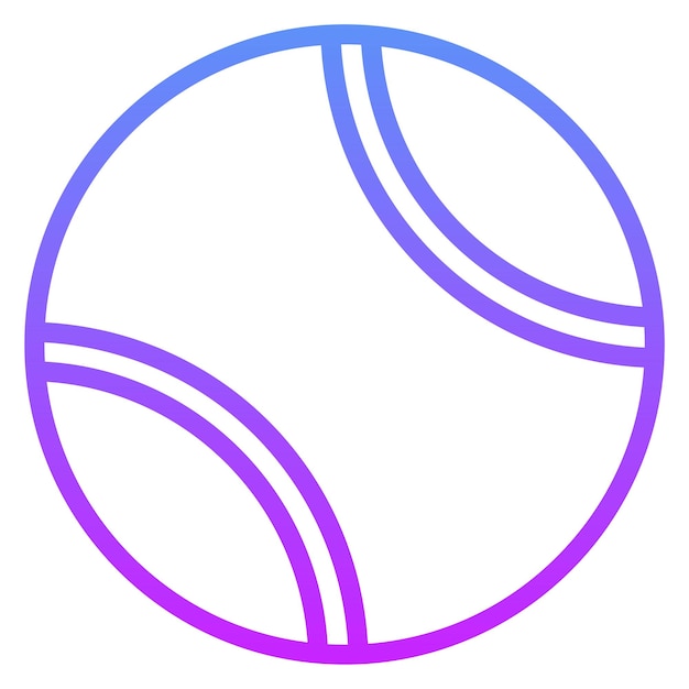 Ilustración del icono vectorial de la pelota de tenis del conjunto de iconos deportivos