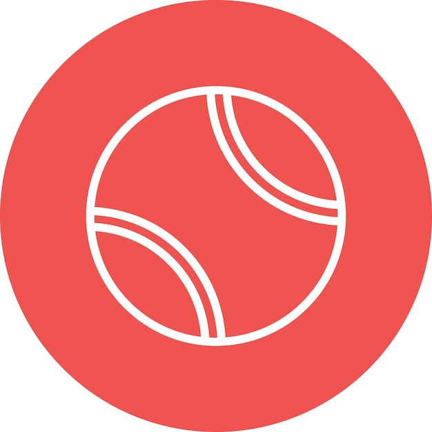 Ilustración del icono vectorial de la pelota de tenis del conjunto de iconos deportivos