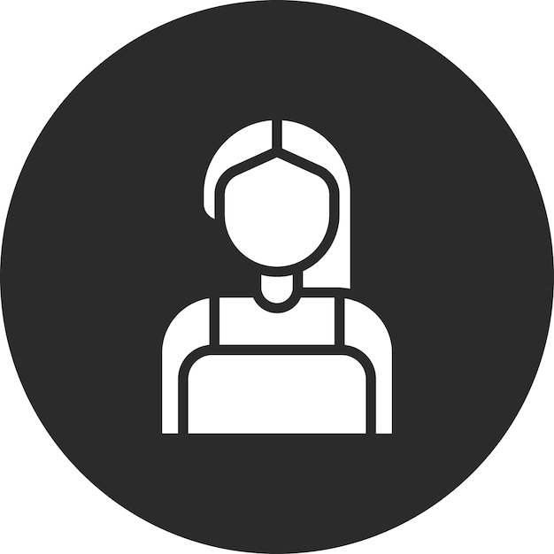 Ilustración del icono vectorial del peluquero del conjunto de iconos del salón de peluquería
