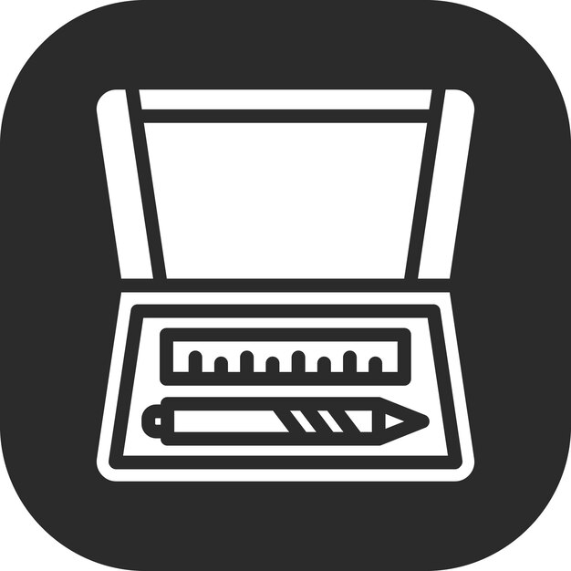 Ilustración del icono vectorial de Pencil Box del conjunto de iconos de Back to School