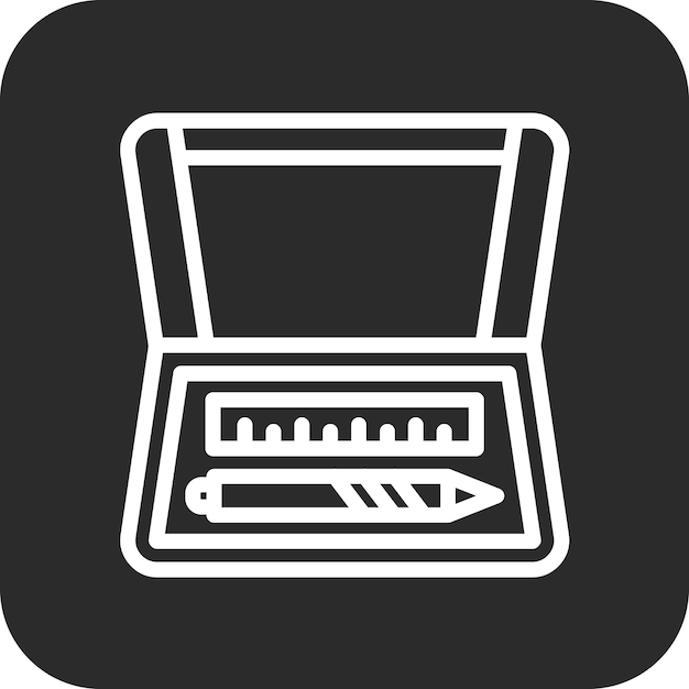 Ilustración del icono vectorial de Pencil Box del conjunto de iconos de Back to School