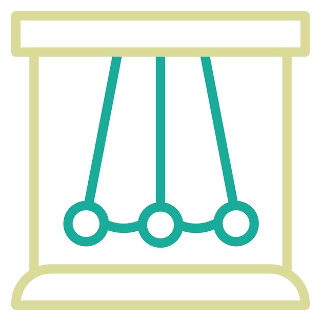 Ilustración del icono vectorial del péndulo del conjunto de iconos de educación