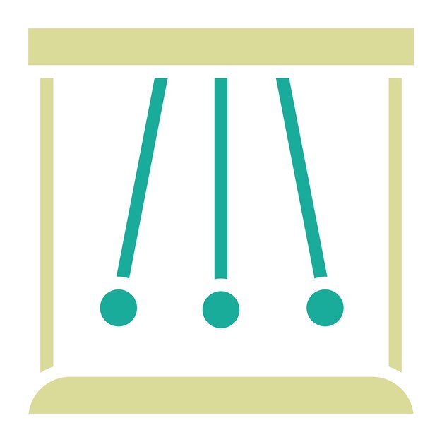 Ilustración del icono vectorial del péndulo del conjunto de iconos de educación