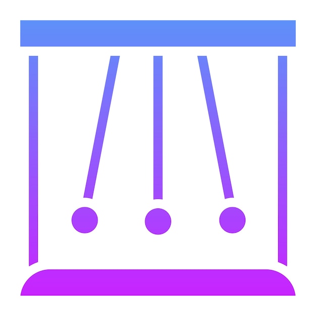 Ilustración del icono vectorial del péndulo del conjunto de iconos de educación
