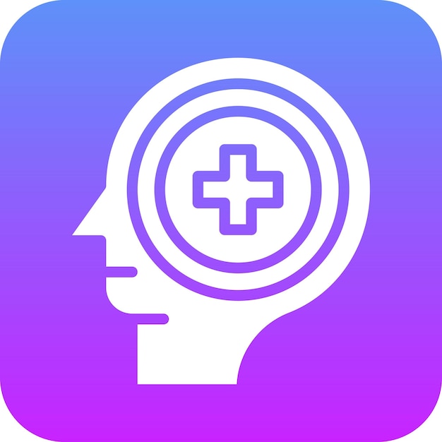 Ilustración del icono vectorial de pensamiento positivo del conjunto de iconos de salud mental