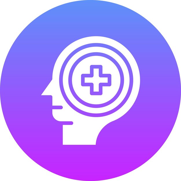 Ilustración del icono vectorial de pensamiento positivo del conjunto de iconos de salud mental