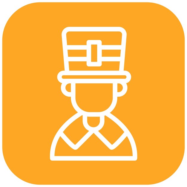 Ilustración del icono vectorial del peregrino del conjunto de iconos de la peregrinación del Hajj