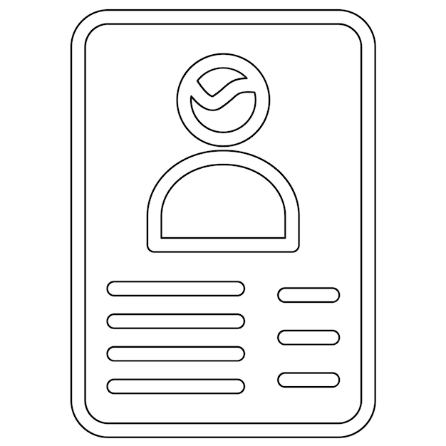 Ilustración del icono vectorial del perfil del conjunto de iconos de comunicaciones