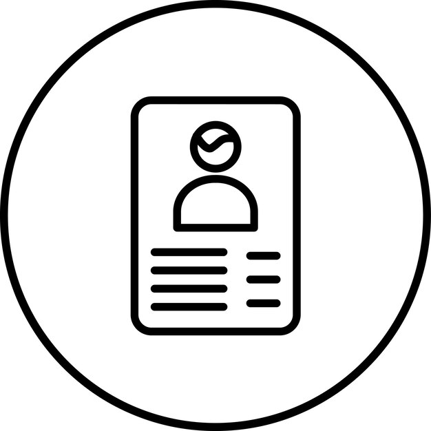 Ilustración del icono vectorial del perfil del conjunto de iconos de comunicaciones