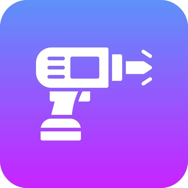 Ilustración del icono vectorial de perforación manual del conjunto de iconos de herramientas de electricista