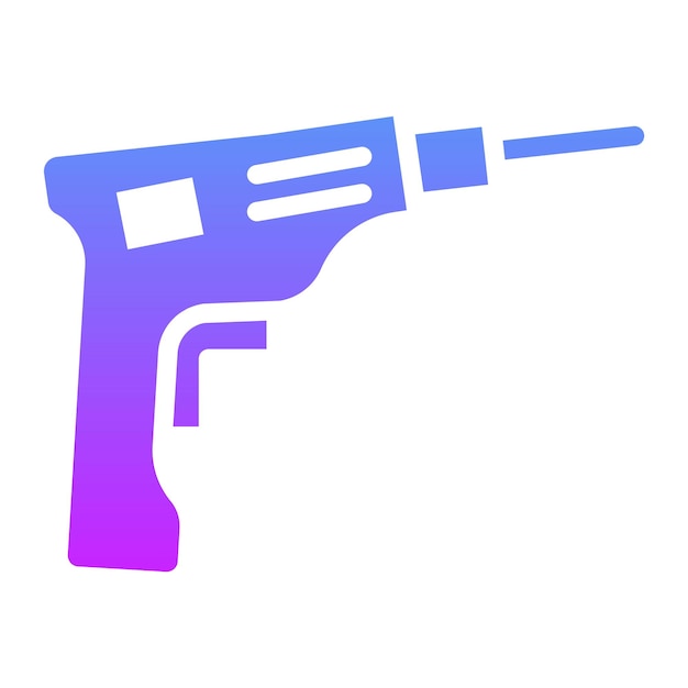 Ilustración del icono vectorial del perforador del conjunto de iconos de herramientas de construcción