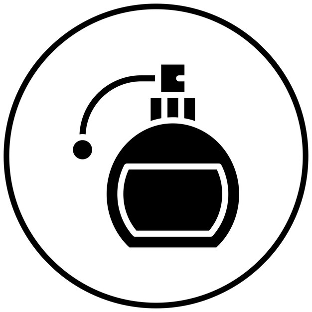 Ilustración del icono vectorial de perfume del conjunto de iconos de Mall