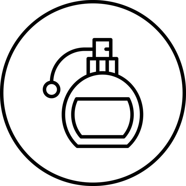 Ilustración del icono vectorial de perfume del conjunto de iconos de Mall