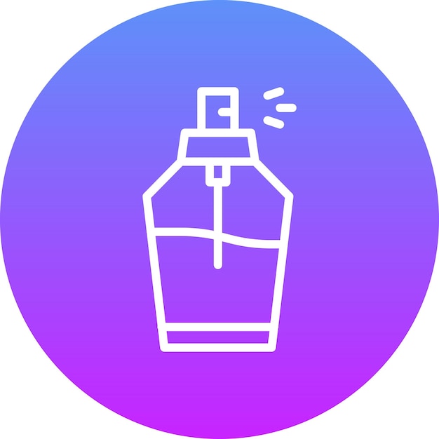 Ilustración del icono vectorial del perfume del conjunto de iconos de la rutina de higiene