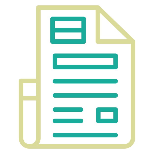Ilustración del icono vectorial del periódico del conjunto de iconos de la biblioteca