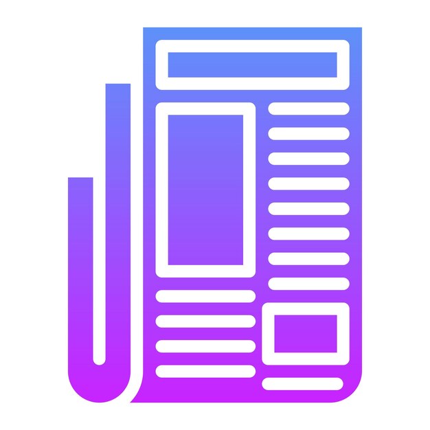 Ilustración del icono vectorial del periódico del conjunto de iconos del salón de peluquería