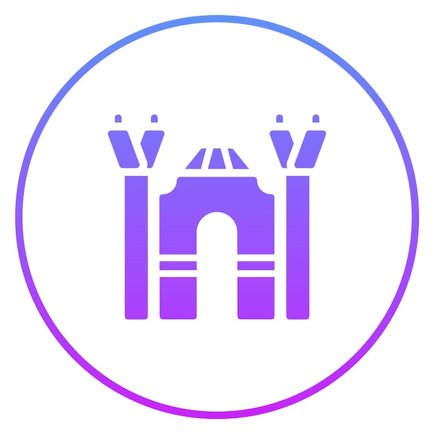 Ilustración del icono vectorial de Persépolis del conjunto de iconos de la civilización antigua