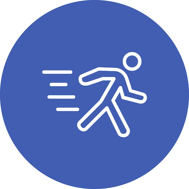 Ilustración del icono vectorial de la persona que corre del conjunto de iconos de aptitud física