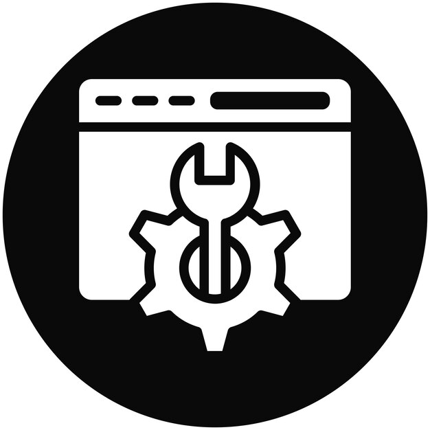 Ilustración del icono vectorial de personalización del conjunto de iconos sin código
