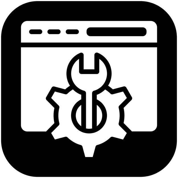 Ilustración del icono vectorial de personalización del conjunto de iconos sin código