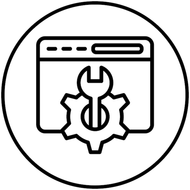 Ilustración del icono vectorial de personalización del conjunto de iconos sin código