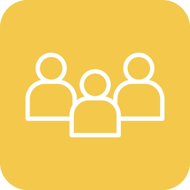 Ilustración del icono vectorial de personas del conjunto de iconos de diplomacia