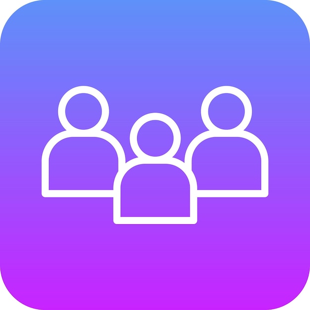 Ilustración del icono vectorial de personas del conjunto de iconos de diplomacia